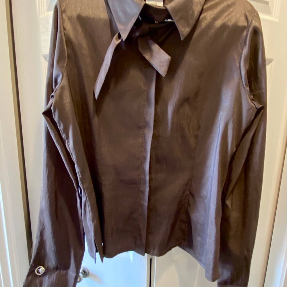 Linda Lundstrom  Blouse with Tie Collar